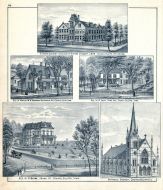 St. Francis Academy, Council Bluffs Catholic Church, W.R. Vaughan, P. Lacy and C. Geise Residences